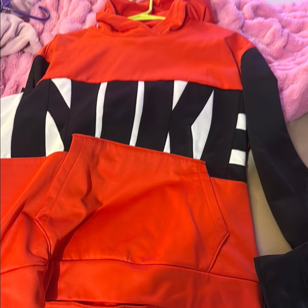 Nike Bold Red and Black Hoodie